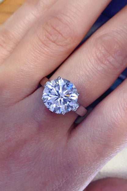 5 Carat Moissanite Platinum-Plated Ring Carauana Store