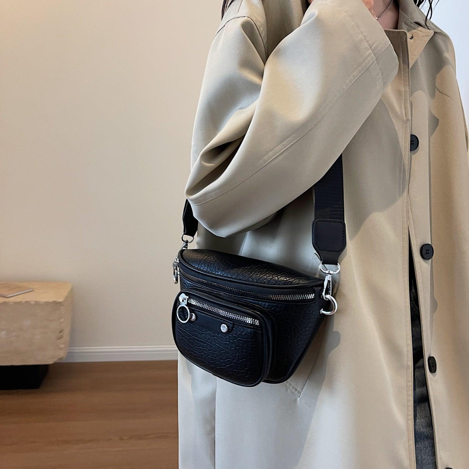 Texture PU Leather Crossbody Bag Carauana Store