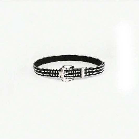 Studded Rhinestone PU Leather Belt Carauana Store