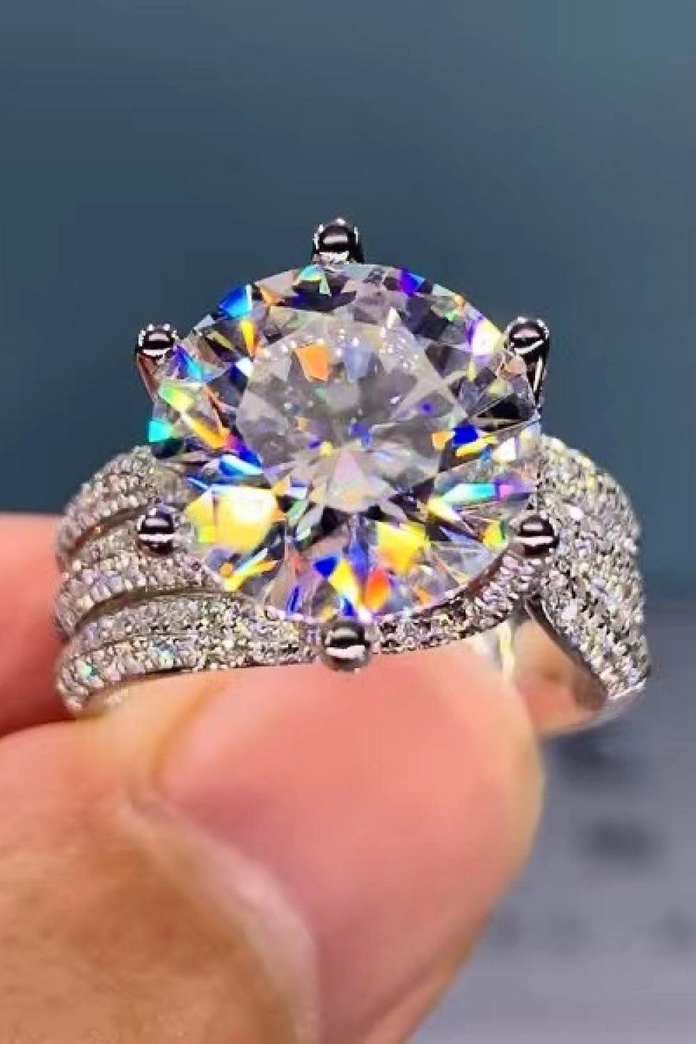 Adored 3 Carat Moissanite Three-Layer Ring Carauana Store