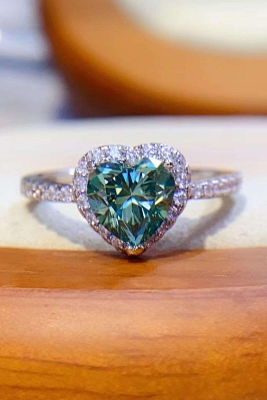 1-Carat Moissanite Heart Ring Carauana Store