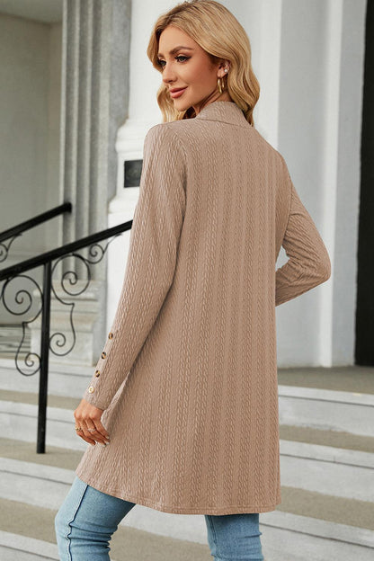 Open Front Long Sleeve Cardigan Carauana Store