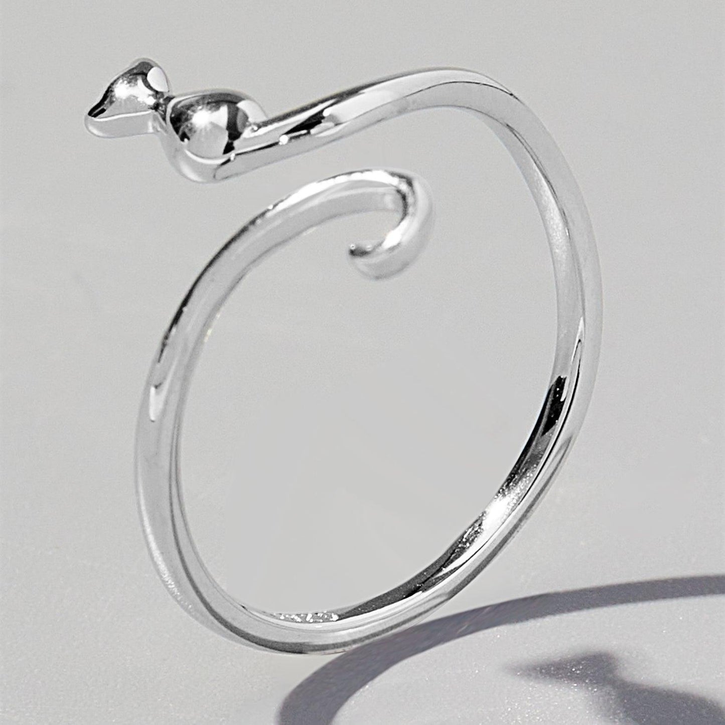 Cat Shape 925 Sterling Silver Ring Carauana Store