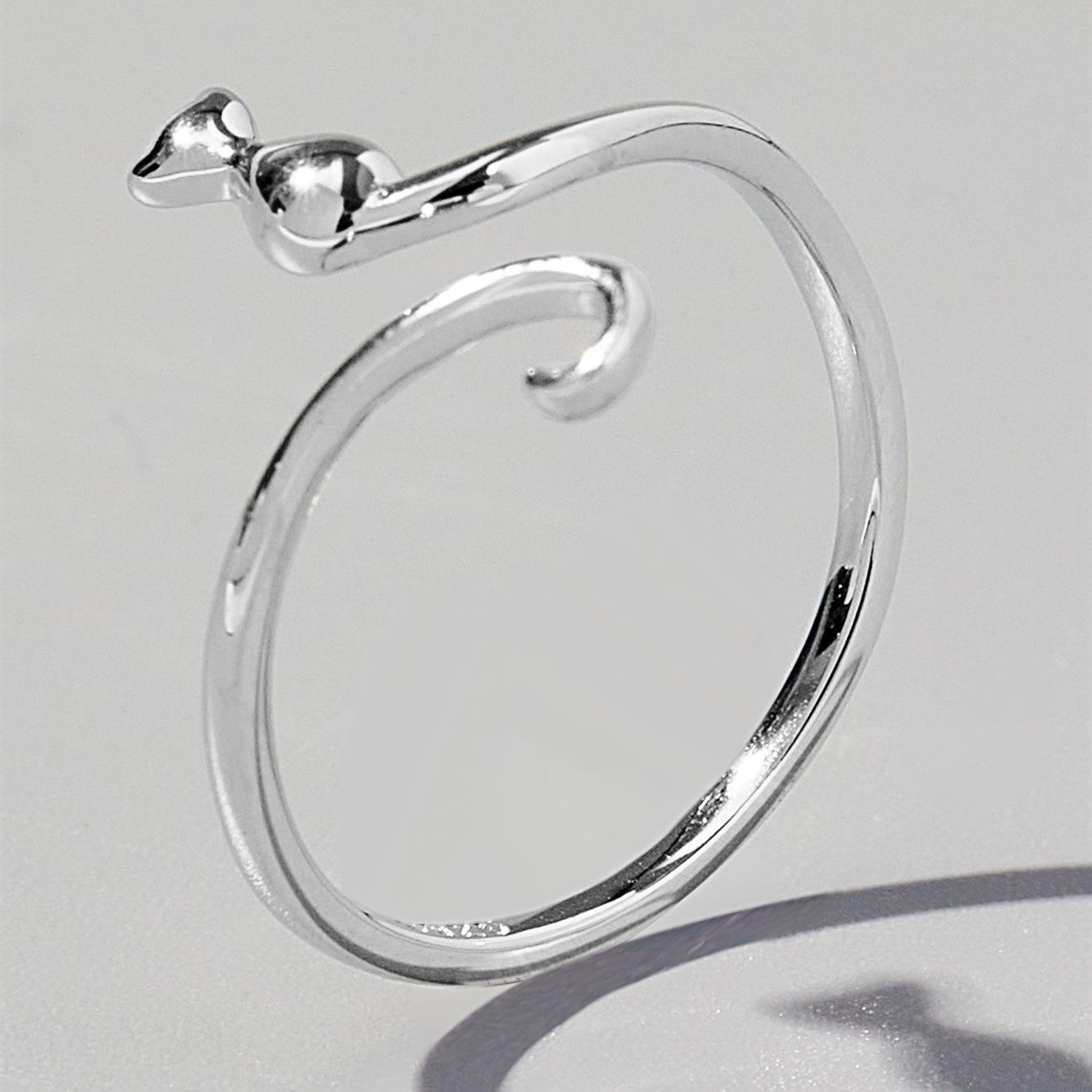 Cat Shape 925 Sterling Silver Ring Carauana Store