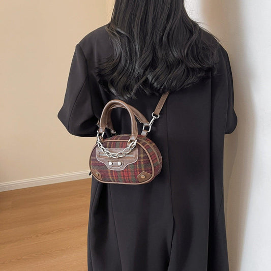 Plaid Print Crossbody Bag Carauana Store