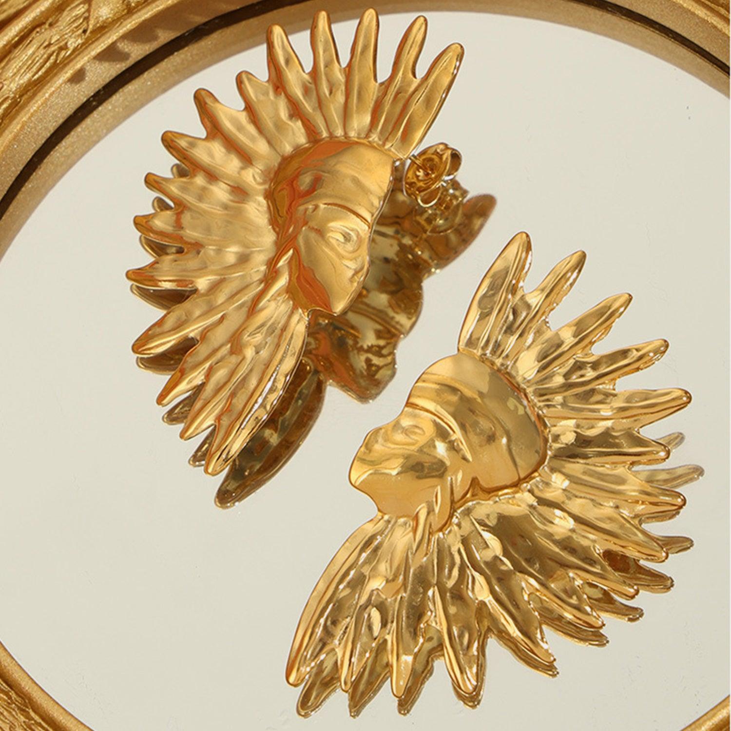 Titanium Steel Gold-Plated Earrings Carauana Store