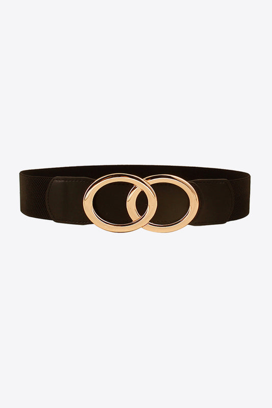 Zinc Alloy Buckle Elastic PU Belt Carauana Store