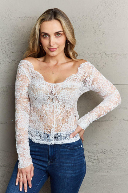 Ninexis Be Kind Off The Shoulder Lace Top Carauana Store