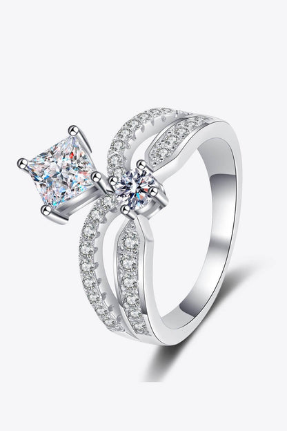 925 Sterling Silver Moissanite Crown Ring Carauana Store