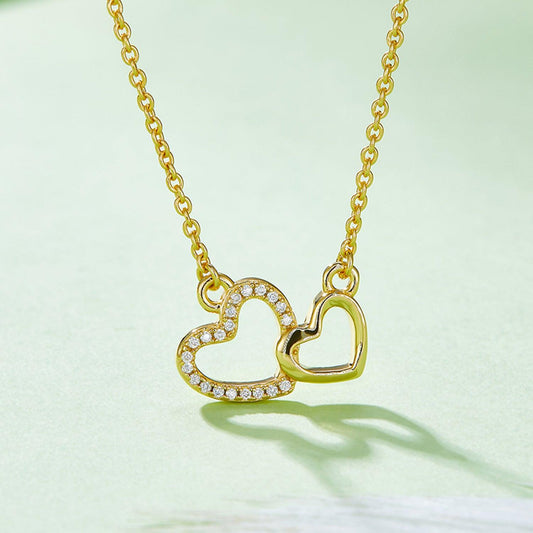 Moissanite 925 Sterling Silver Heart Necklace Carauana Store