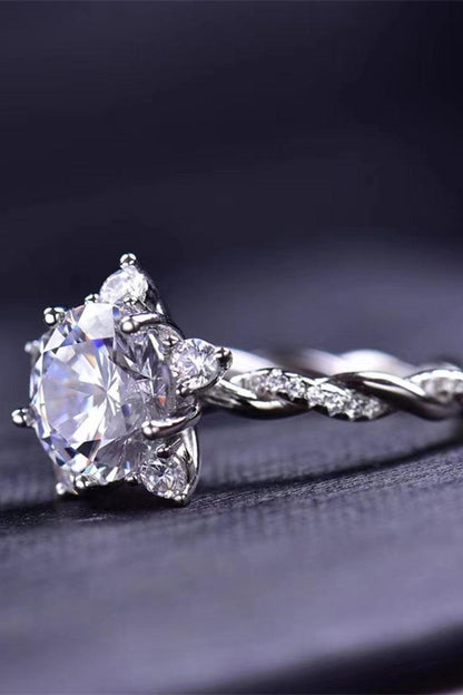 3 Carat Moissanite Twisted Ring Carauana Store