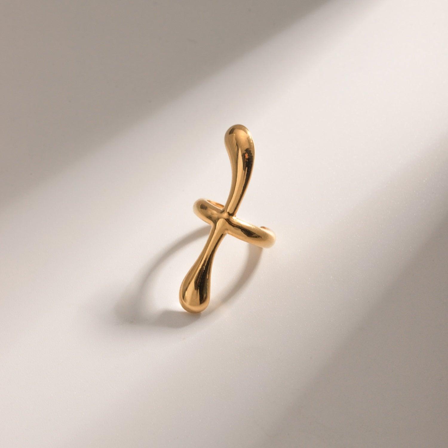 18K Gold-Plated Stainless Steel Cuff Earrings Carauana Store