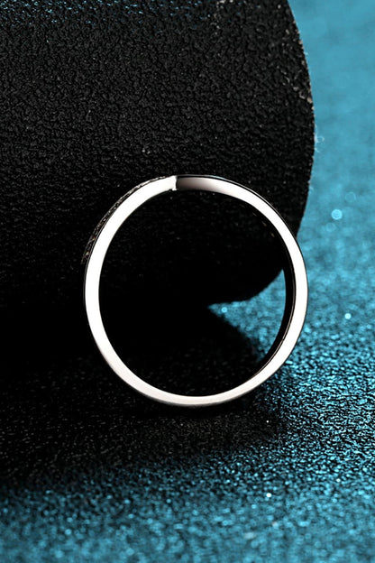 Minimalist Moissanite Rhodium-Plated Ring Carauana Store