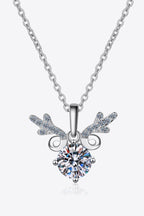 1 Carat Moissanite 925 Sterling Silver Necklace Carauana Store