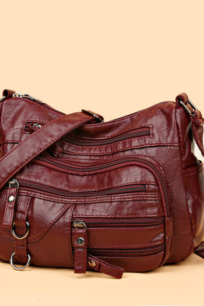 Multi-Pocket PU Leather Crossbody Bag Carauana Store