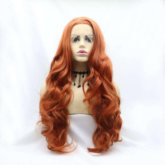 13*3" Lace Front Wigs Synthetic Long Wavy 24" 130% Density Carauana Store