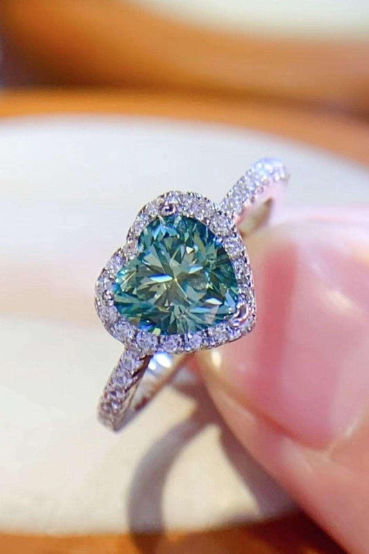 1-Carat Moissanite Heart Ring Carauana Store