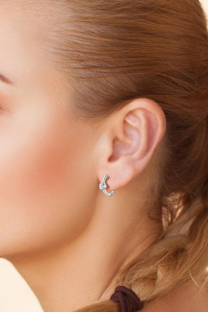 18k Gold-Plated Inlaid Moissanite Huggie Earrings Carauana Store