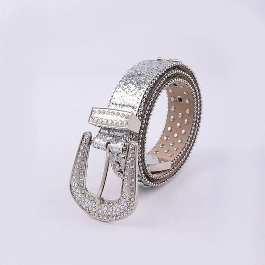 PU Leather Rhinestone Belt Carauana Store
