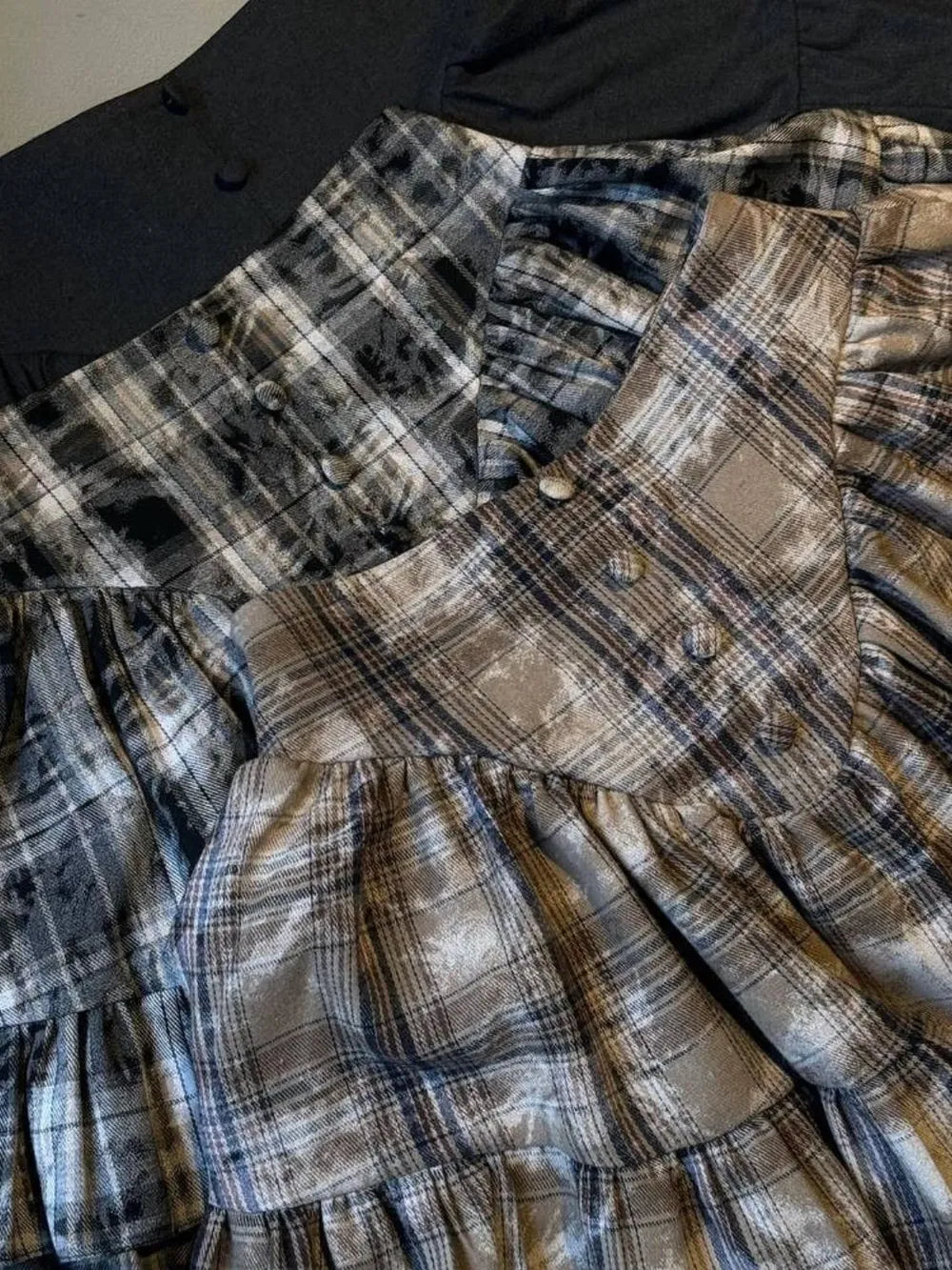 Lantern Sleeve Shirt and Ruffled Skirt Set Carauana Store