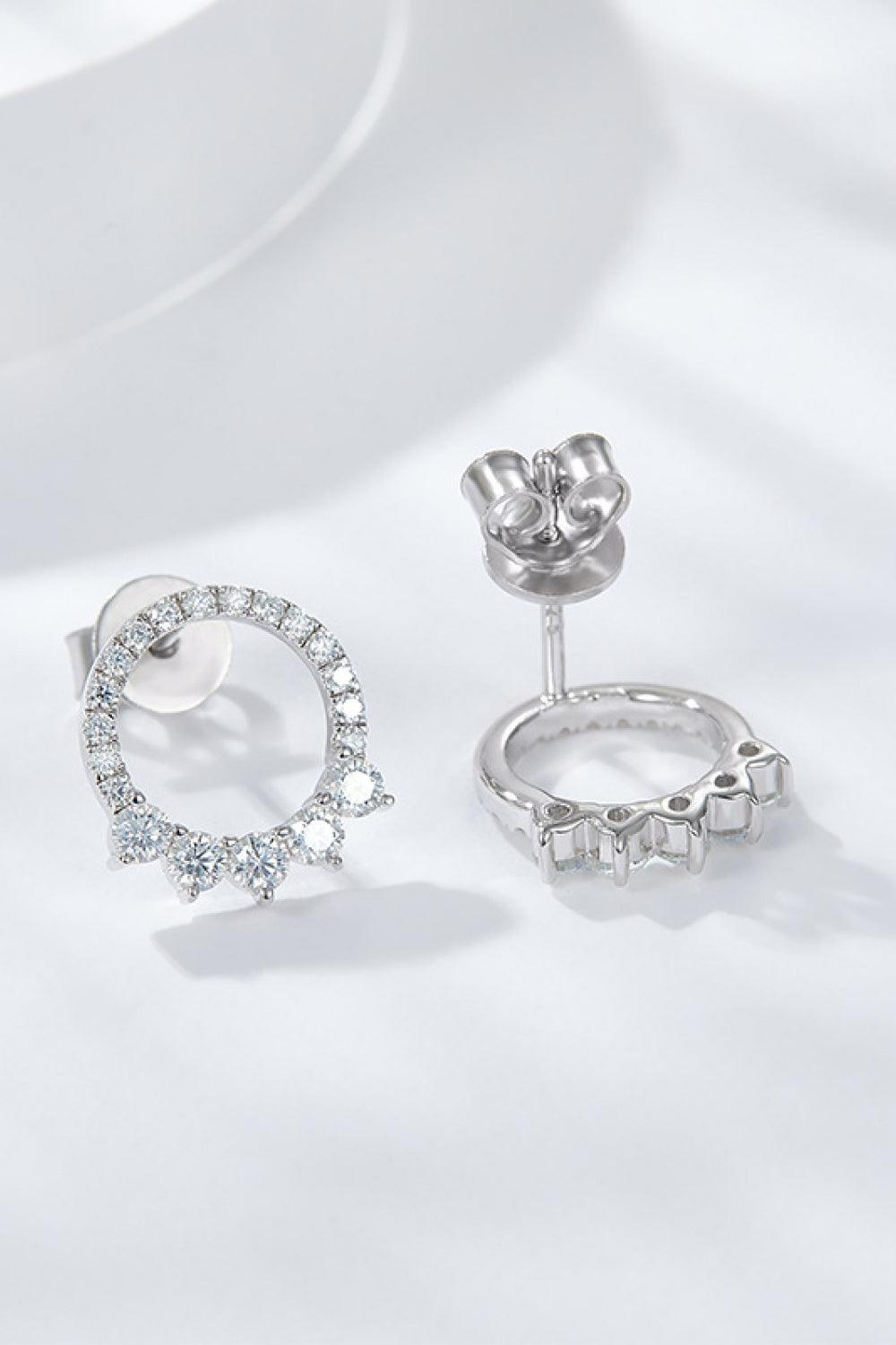 Moissanite Platinum-Plated Earrings Carauana Store