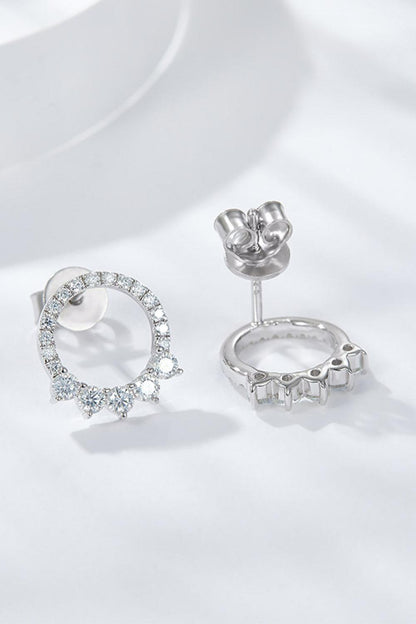 Moissanite Platinum-Plated Earrings Carauana Store