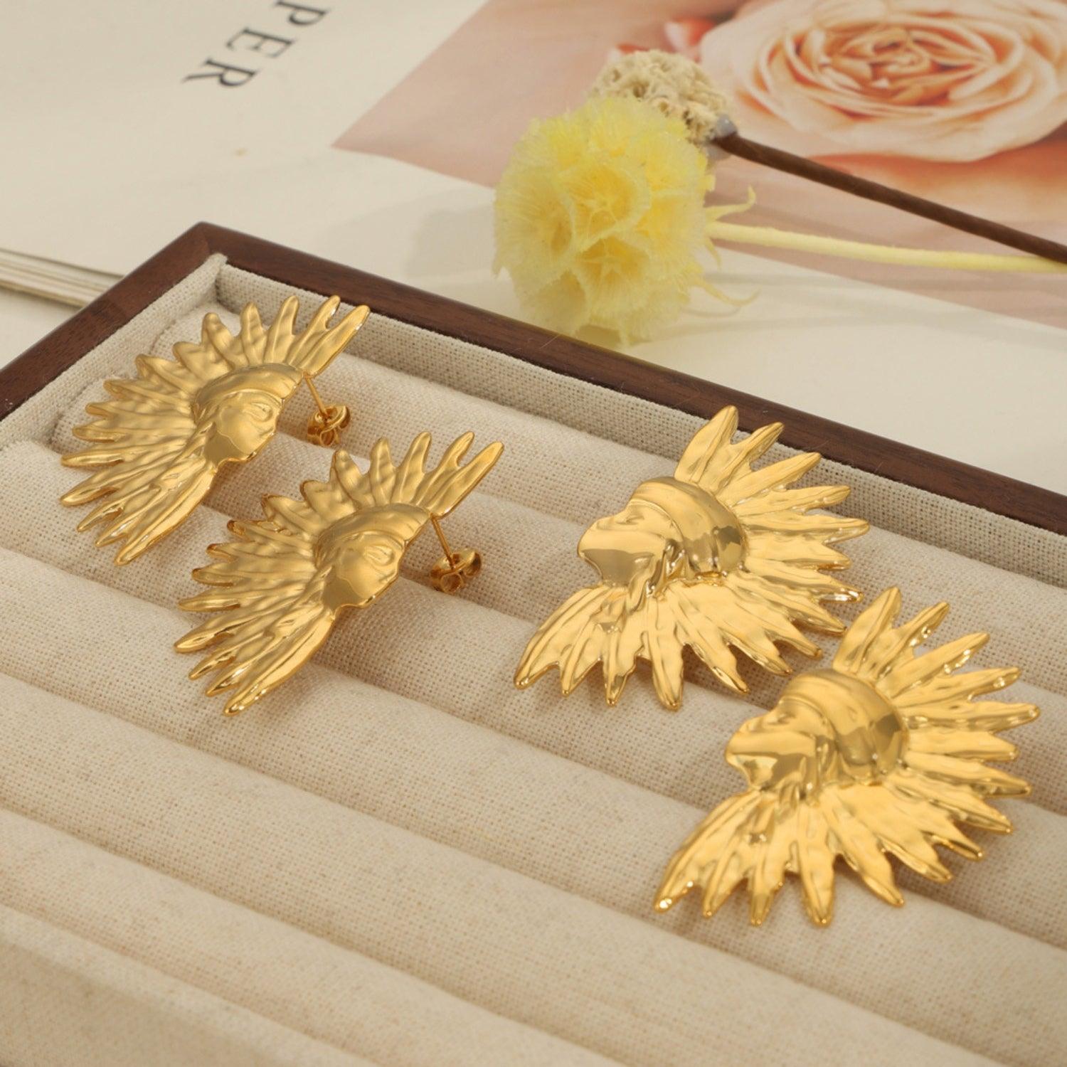 Titanium Steel Gold-Plated Earrings Carauana Store