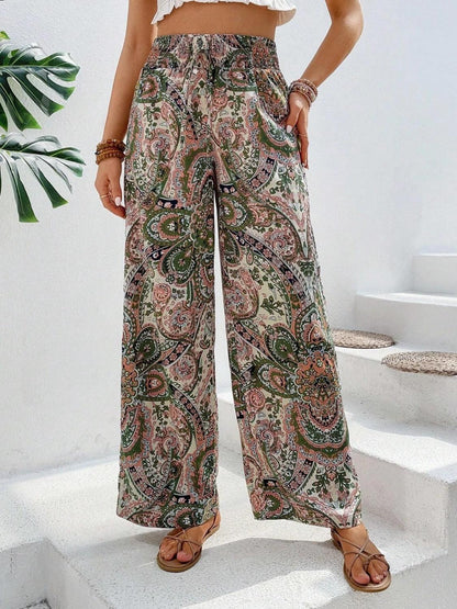 Printed Wide Leg Pants Carauana Store
