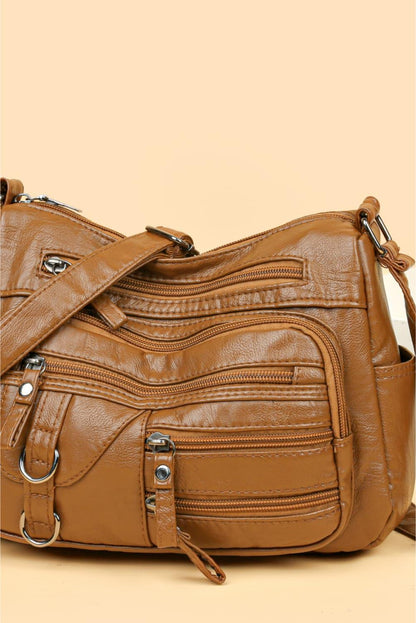 Multi-Pocket PU Leather Crossbody Bag Carauana Store