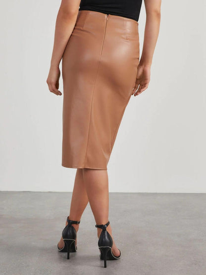 Twist Detail High Waist Skirt Carauana Store