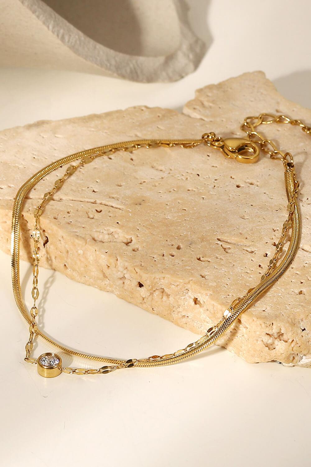 Icing on the Cake Rhinestone Double-Layered Bracelet Carauana Store