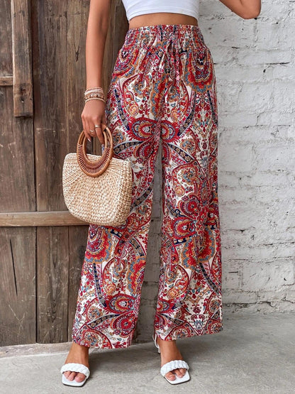 Printed Wide Leg Pants Carauana Store