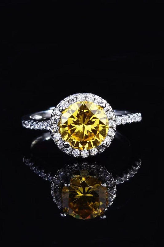 2 Carat Moissanite Round Ring Carauana Store