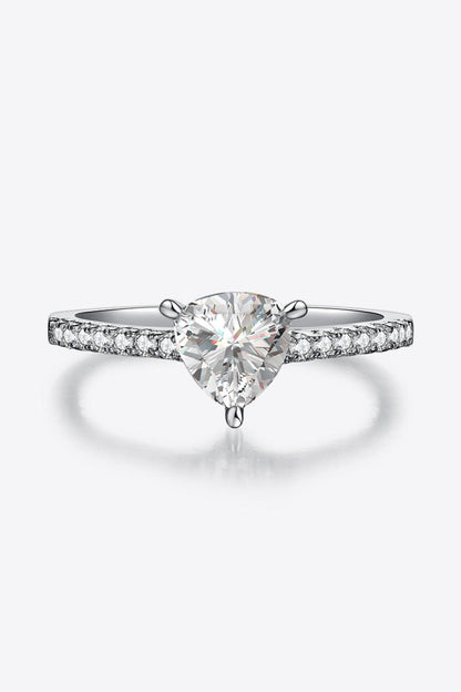 1 Carat Moissanite Triangle 925 Sterling Silver Ring Carauana Store