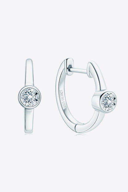 18k Gold-Plated Inlaid Moissanite Huggie Earrings Carauana Store