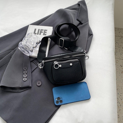 Texture PU Leather Crossbody Bag Carauana Store