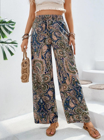 Printed Wide Leg Pants Carauana Store