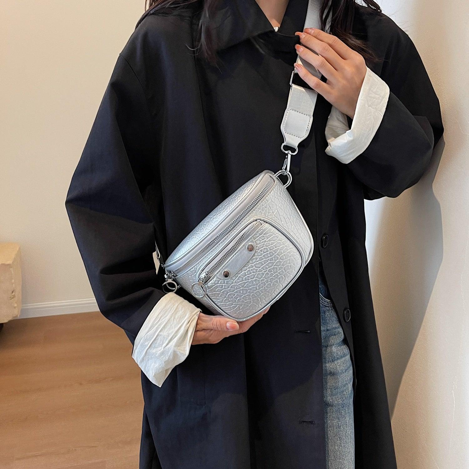 Texture PU Leather Crossbody Bag Carauana Store