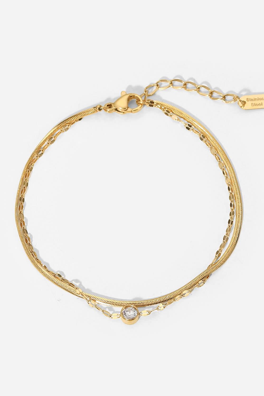 Icing on the Cake Rhinestone Double-Layered Bracelet Carauana Store