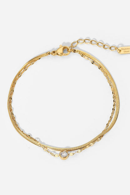 Icing on the Cake Rhinestone Double-Layered Bracelet Carauana Store