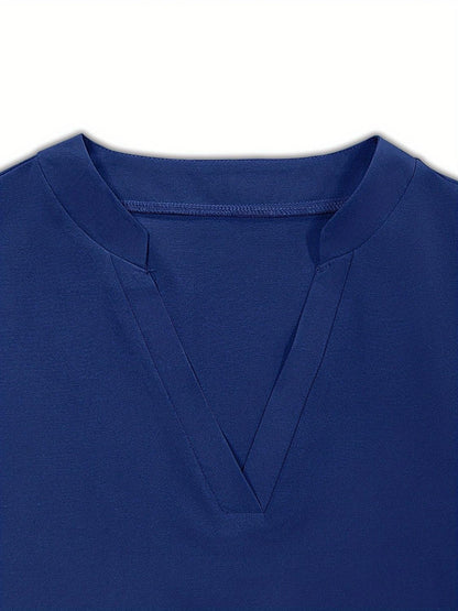 Tiered Notched Half Sleeve Dress Carauana Store
