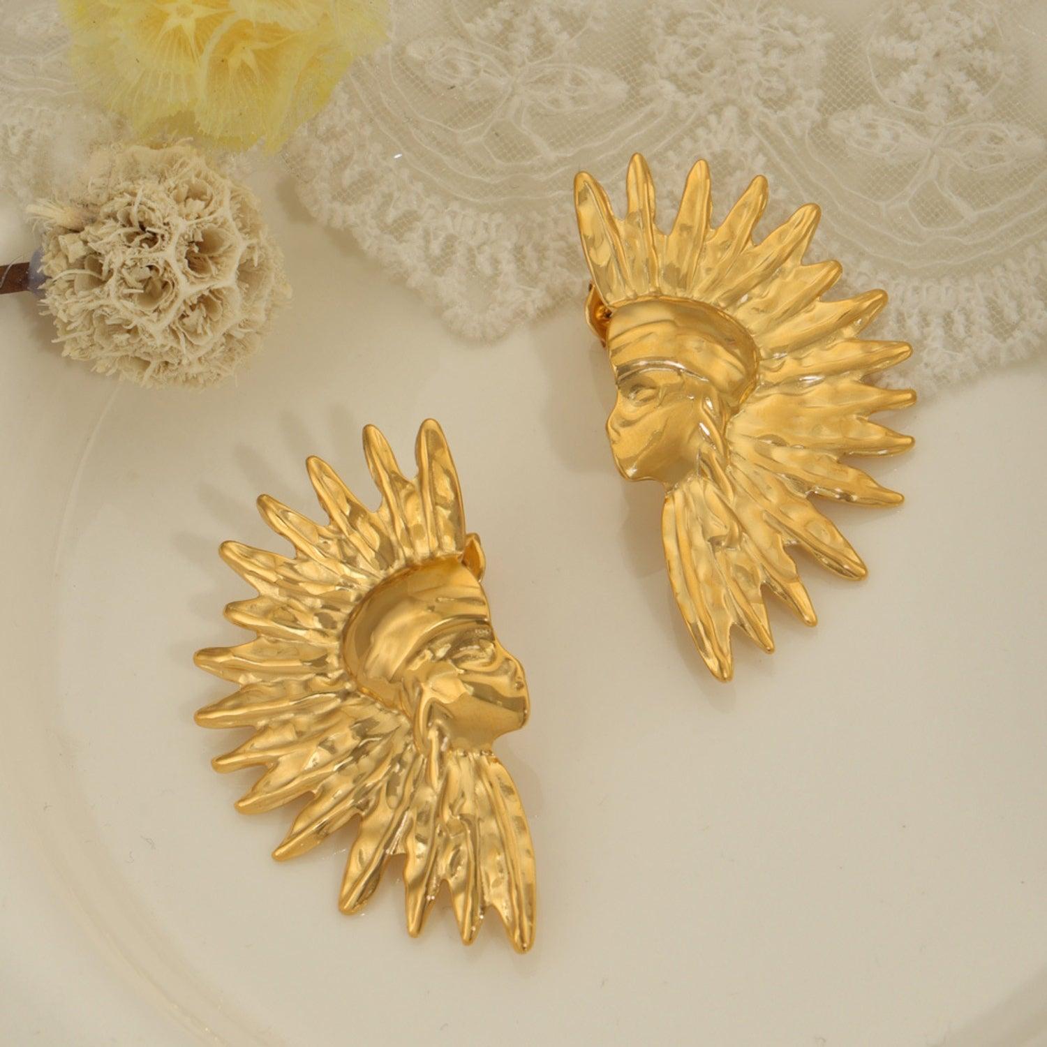 Titanium Steel Gold-Plated Earrings Carauana Store
