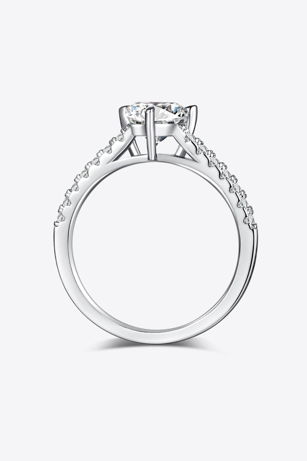 1 Carat Moissanite Triangle 925 Sterling Silver Ring Carauana Store