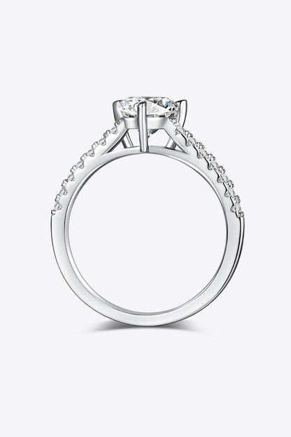 1 Carat Moissanite Triangle 925 Sterling Silver Ring Carauana Store