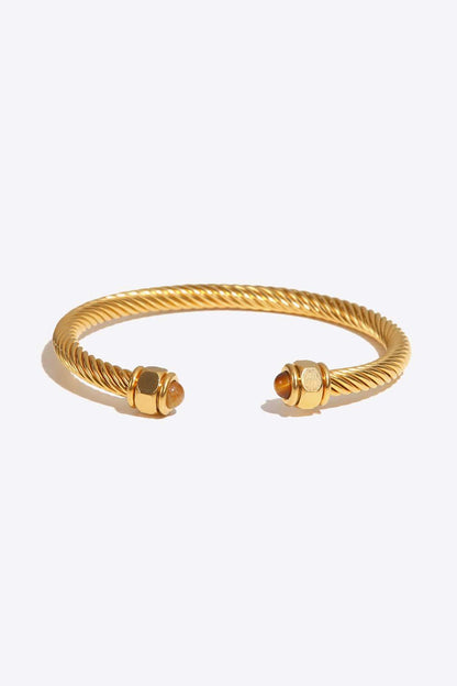 Stainless Steel Twisted C-Shaped Bracelet Carauana Store