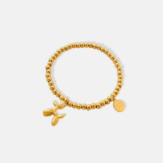 18K Gold-Plated Titanium Steel Puppy Shape Charm Bracelet Carauana Store