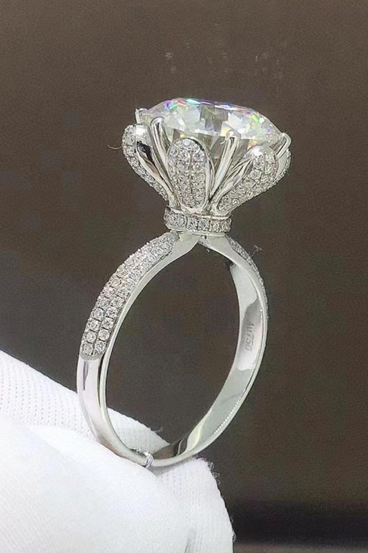 5 Carat Moissanite Side Stone Ring Carauana Store