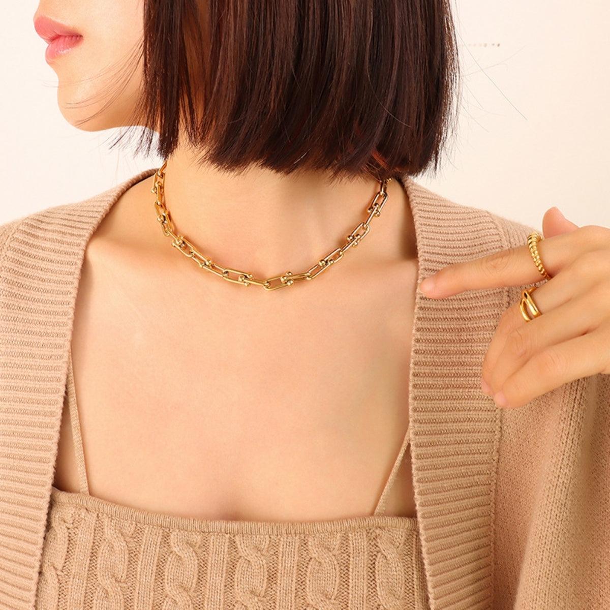 Chunky Chain Titanium Steel Necklace Carauana Store