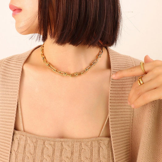 Chunky Chain Titanium Steel Necklace Carauana Store