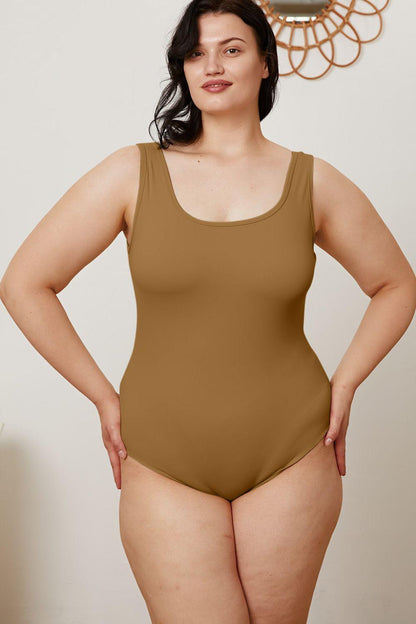 Basic Bae Full Size Square Neck Sleeveless Bodysuit Carauana Store